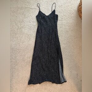 Hello Molly Black and White Polka Dot Midi Dress